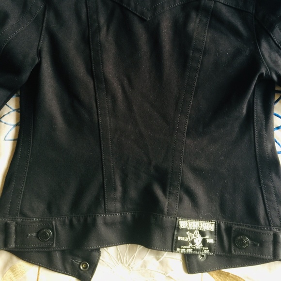 Women's Stretch Ponte Jimmy Jacket byTrue Religion - Picture 3 of 5